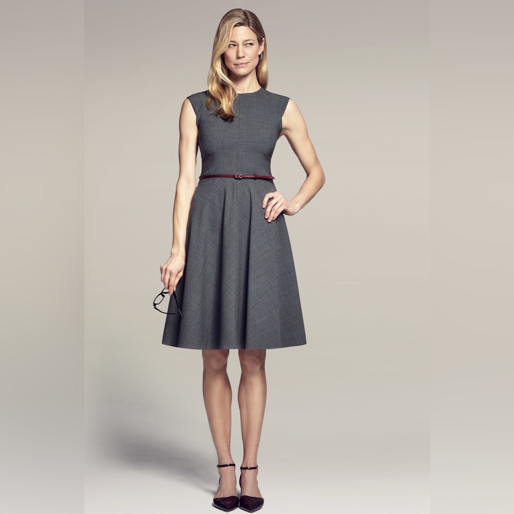 MM Lafleur The Toi Wool Gray Sleeveless Dress